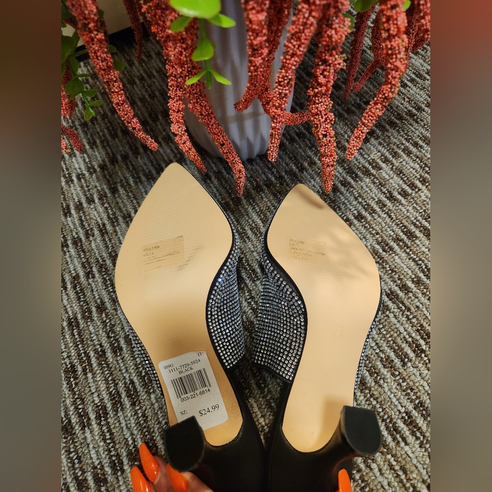 Silver Rhinestone Slip-On Shoes - Picture 2 of 4